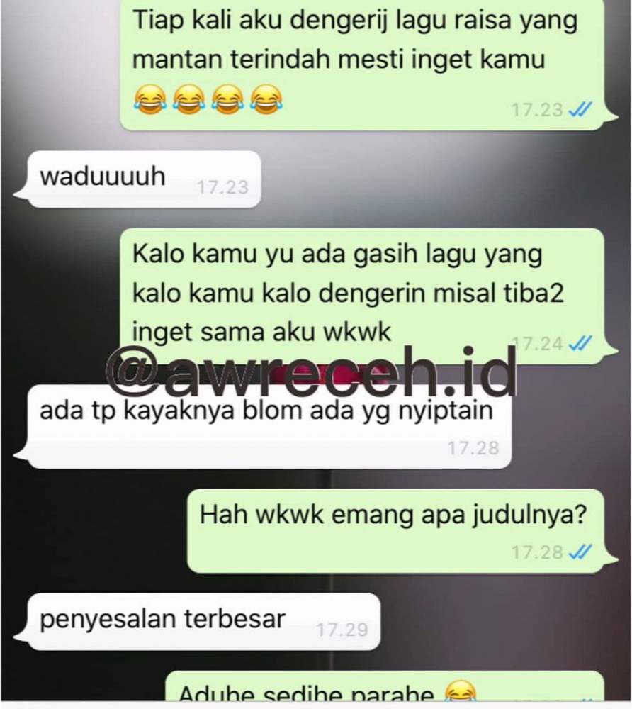 Jawaban mantan di chat yang bikin nyesek
